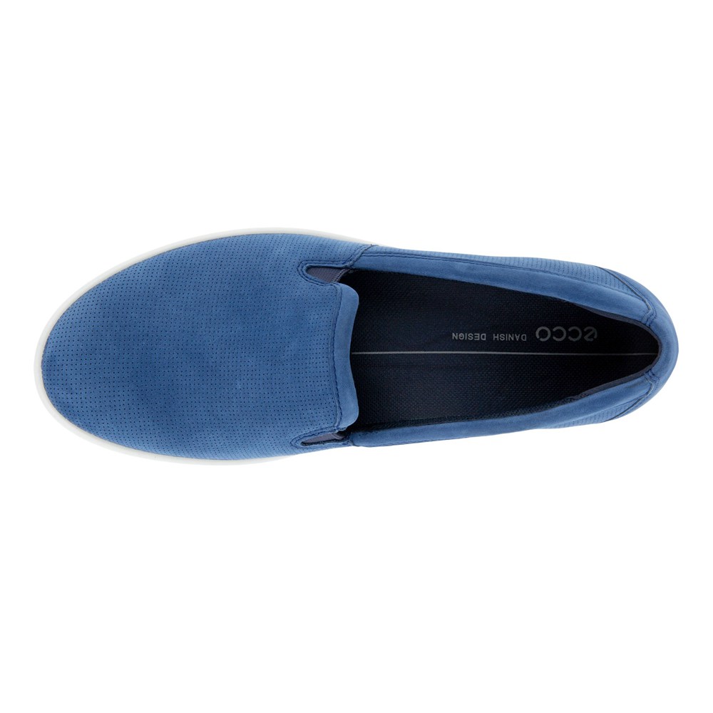 ECCO Womens Loafer Blue - Barentz Slip-On - GOT-076125